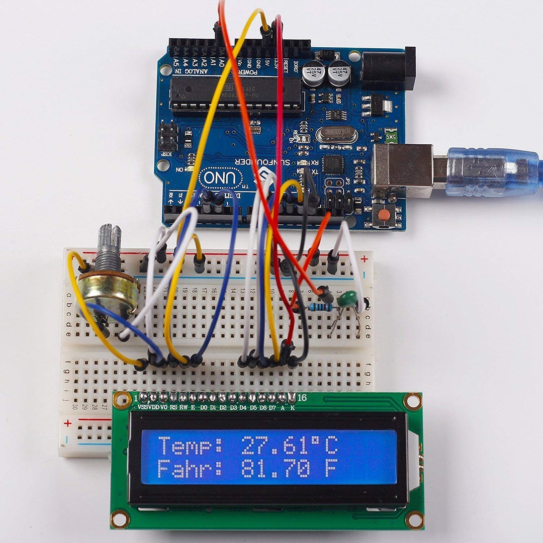 HiLetgo 2pcs HD44780 1602 LCD Display Module DC 5V 16x2 Character LCM Blue Blacklight New