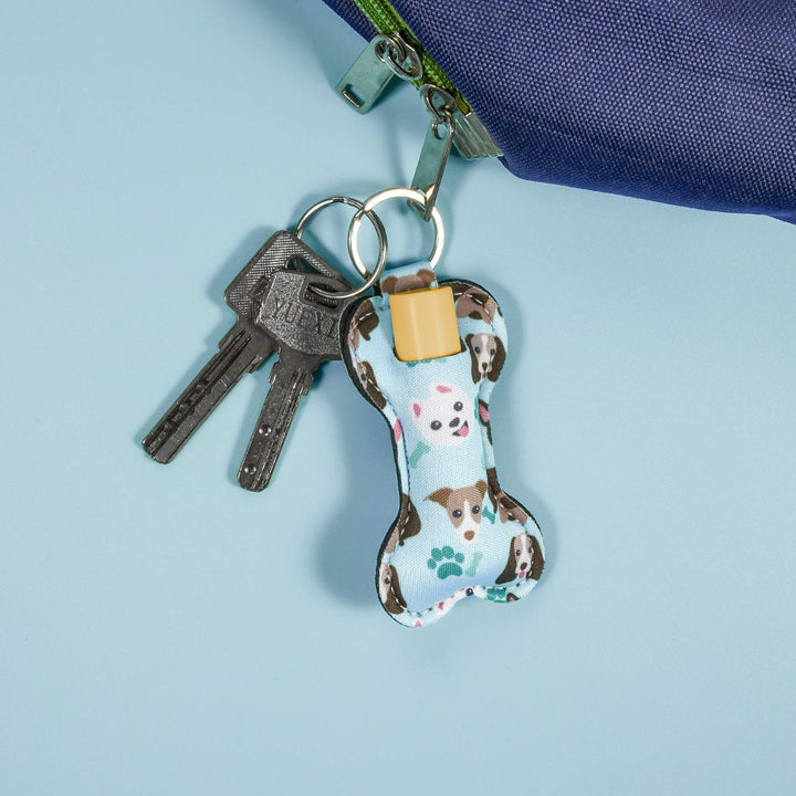 5 Pack Neoprene Chapstick Keychain Holder Lipstick Pouch Lip Balm Holder Travel Accessories (Dog Pattern) : Dog Pattern