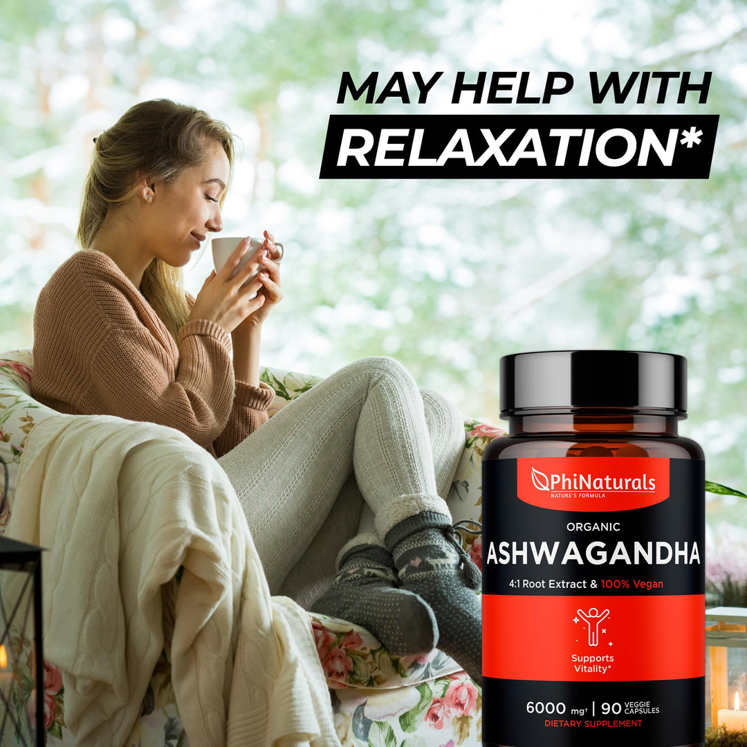 Ashwagandha Root Extract Capsules (Organic) Equivalent 