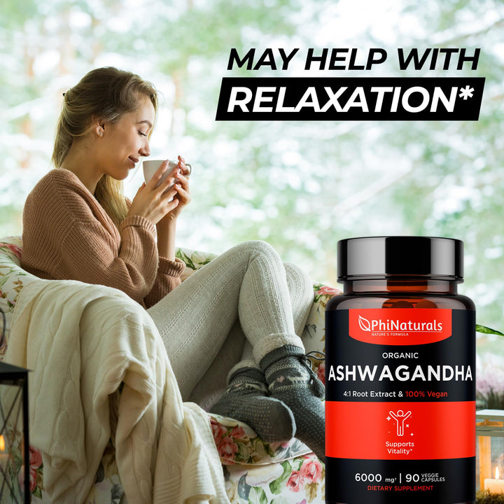 Ashwagandha Root Extract Capsules (Organic) Equivalent 