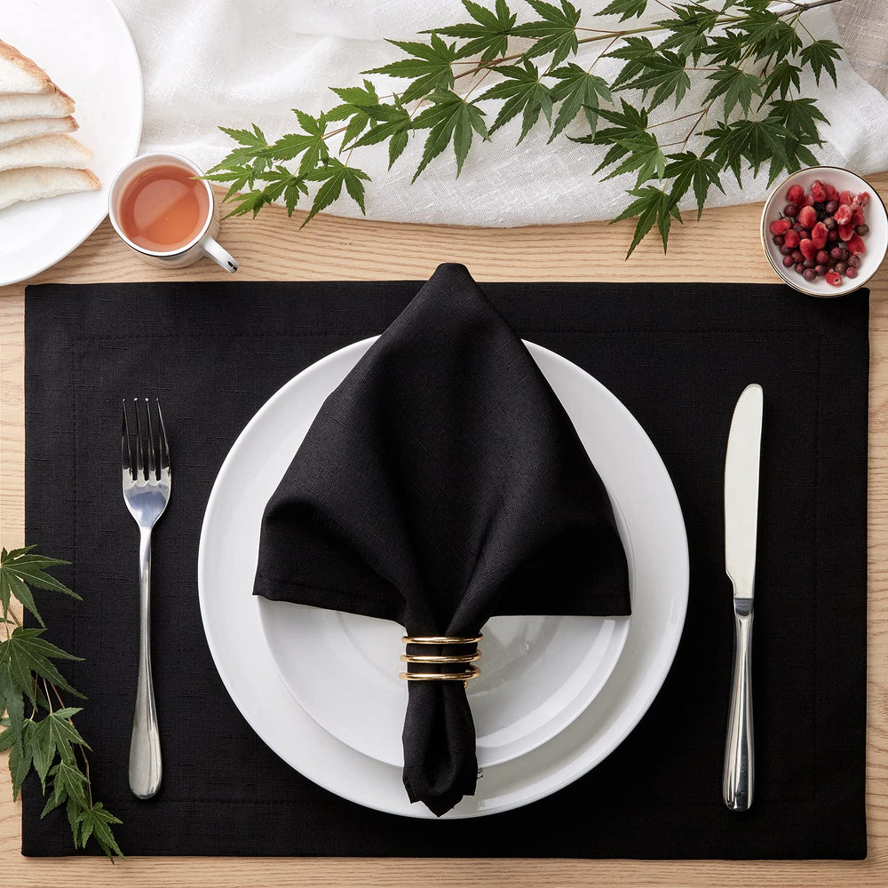 Mebakuk Cloth Placemats, Machine Washable Linen Style T