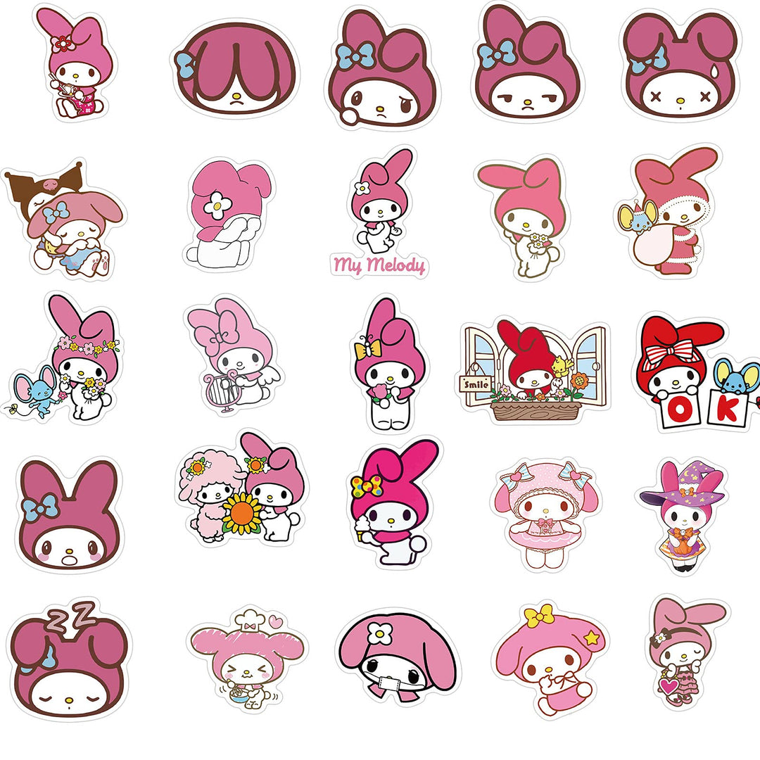 Kawaii Stickers Pack 200PCS Waterproof Vinyl Stickers for Water Bottle, Phone Case,Luggage