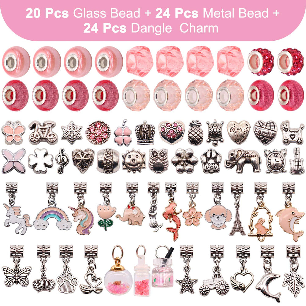 DIY Charm Bracelet Making Kit, Baymyer 76 Pcs Jewelry M
