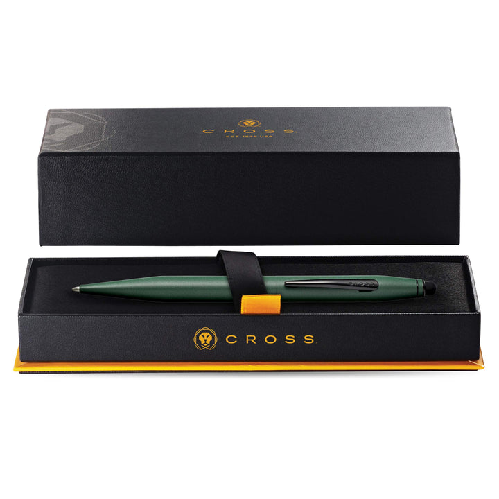Cross Tech2 Refillable Ballpoint Pen, Medium Ballpen with Stylus, Includes Premium Gift Box - Matte Green