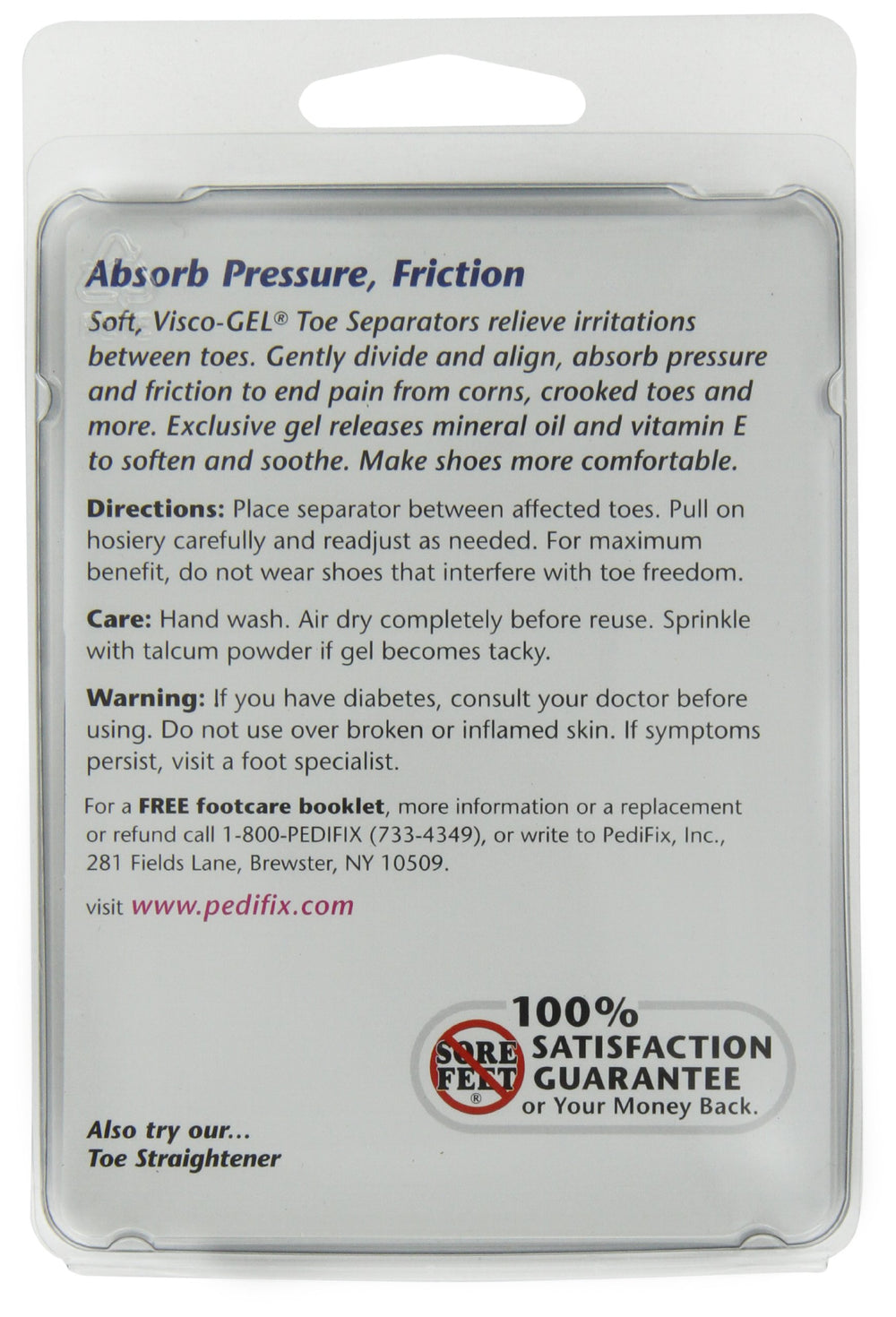 PediFix Unisex Visco-Gel Toe Separators 2 Pack
