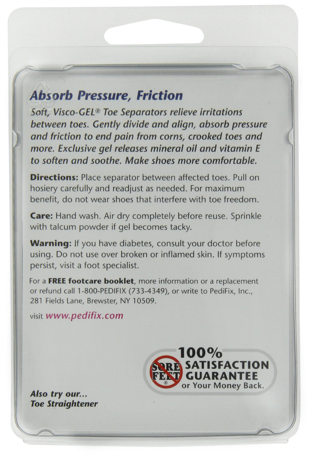 PediFix Unisex Visco-Gel Toe Separators 2 Pack