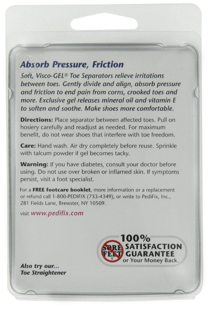 PediFix Unisex Visco-Gel Toe Separators 2 Pack