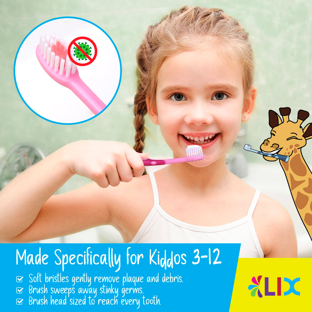 55Dental Kids Toothbrush Set of Soft Giraffe Toothbrush