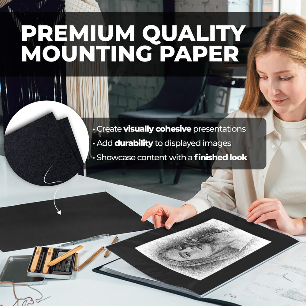 11x17 Art Portfolio Binder, Large Portfolio Folder for Artwork Displays 48 Pages, 11 x 17 Presentation Folder with Plastic Sleeves, Portfolio Binder Organizer, Artwork Storage