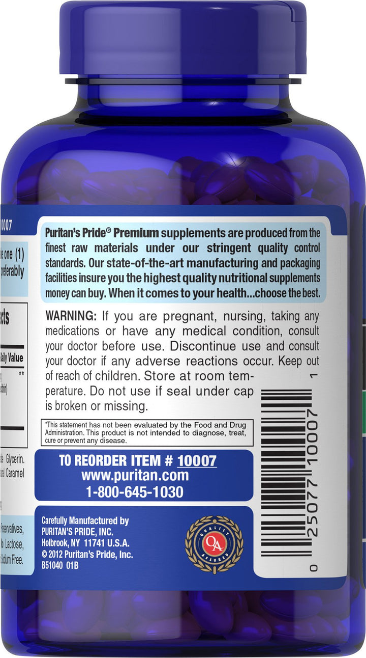 Puritan&#39;s Pride Neuro-PS -Aids Brain Function* Nootropic 100 mg Softgels, 120 Count (Pack of 1)