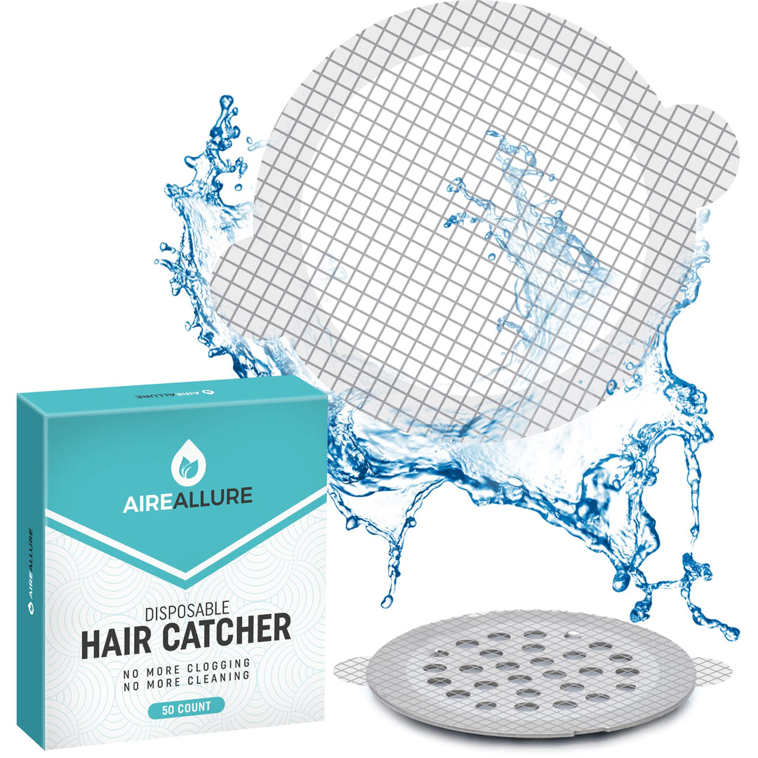 , 50 Pack, Disposable Shower Drain Hair Catcher Mesh Stickers…
