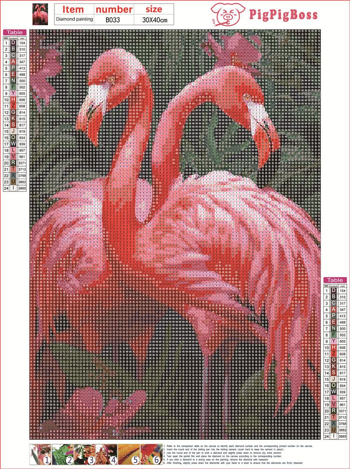 pigpigboss Flamingo Diamond Painting Kits 5D Full Round