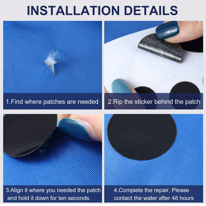 10 Sheets Down Jacket Patches Self-Adhesive Repair Patches Nylon Repair Patch DIY Denim Patches for Down Jacket, Tent, Bag, Clothes Patches Clothing Repair Patch Kit