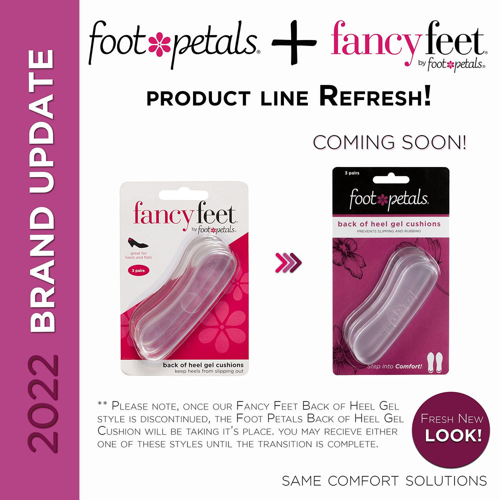 Fancy Feet Women's Gel Back of Heel Cushions 3 Pair
