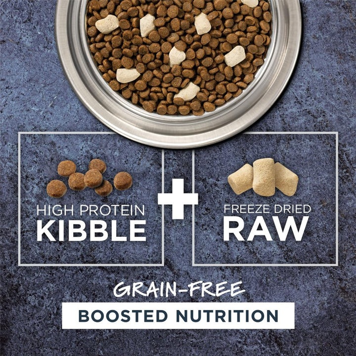 Raw Boost, Natural Dry Cat Food with Freeze Dried Pieces, High Protein, Grain Free Recipe - Real Chicken, 10 lb. Bag