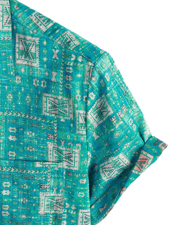 VATPAVE Mens Front Pocket Hawaiian Shirts Casual Floral