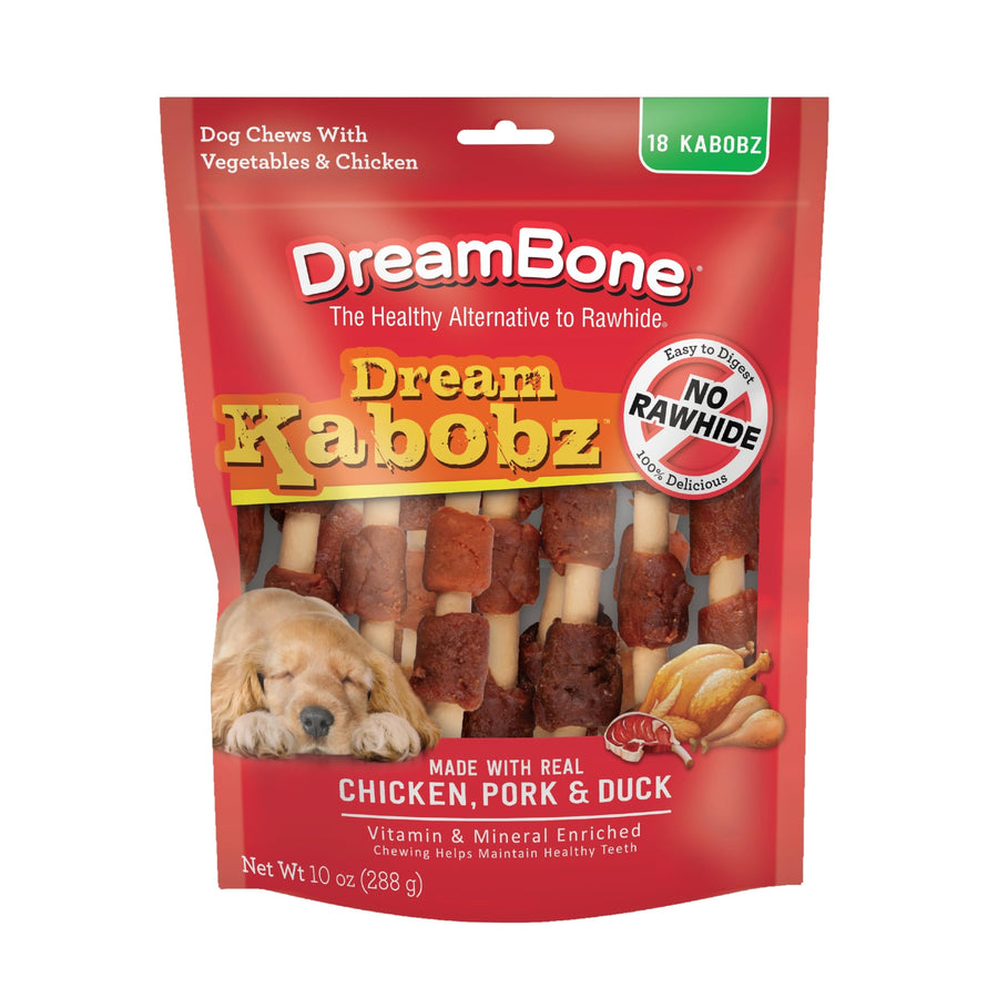 Dream Kabobz, Rawhide Free Dog Chew Sticks Made Made with Real Chicken and Vegetables, 18 Count