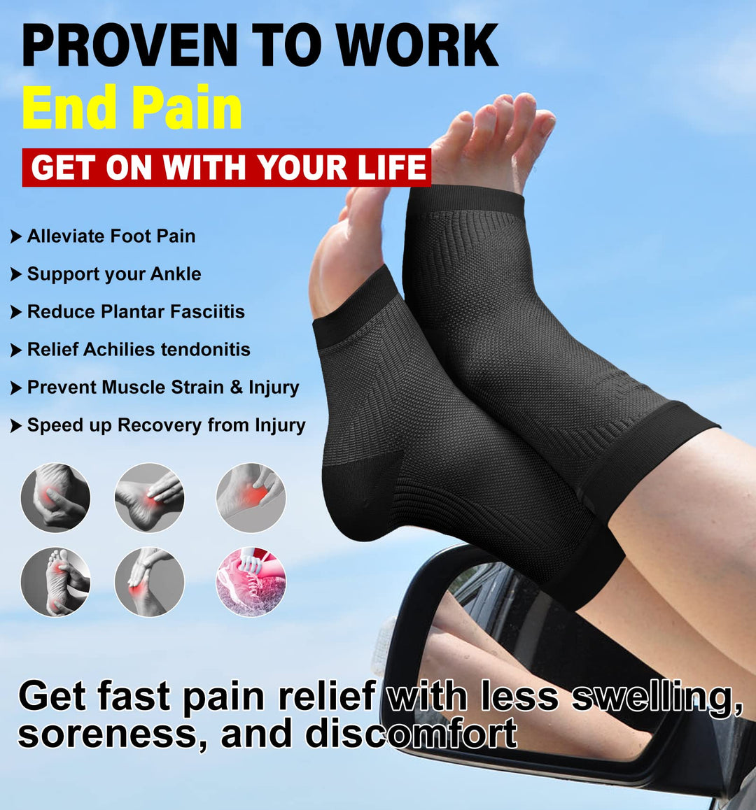 KEKING® Ankle Brace Compression Support Sleeve for Wome