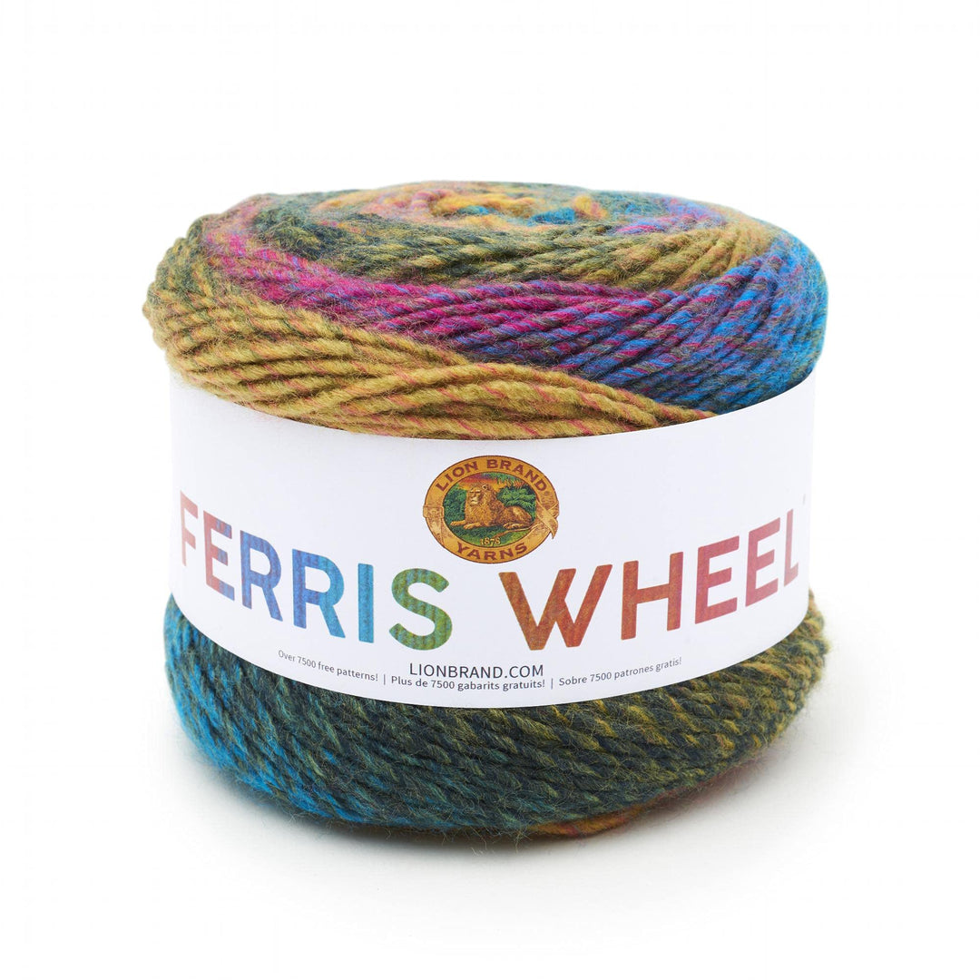 Ferris Wheel Yarn, Multicolor Yarn for Knitting, Crocheting, and Crafts, 1-Pack, Summer Day