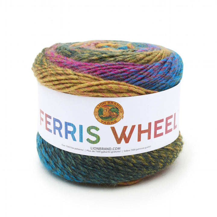 Ferris Wheel Yarn, Multicolor Yarn for Knitting, Crocheting, and Crafts, 1-Pack, Summer Day