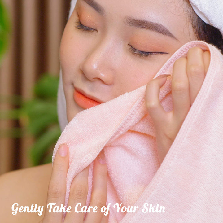 4 Pcs Blush Green Fingertip Towels for Bathroom - 11 x 18 Inches, Extra Absorbent and Soft Terry Towels for Sensitive Skin, Quick Dry