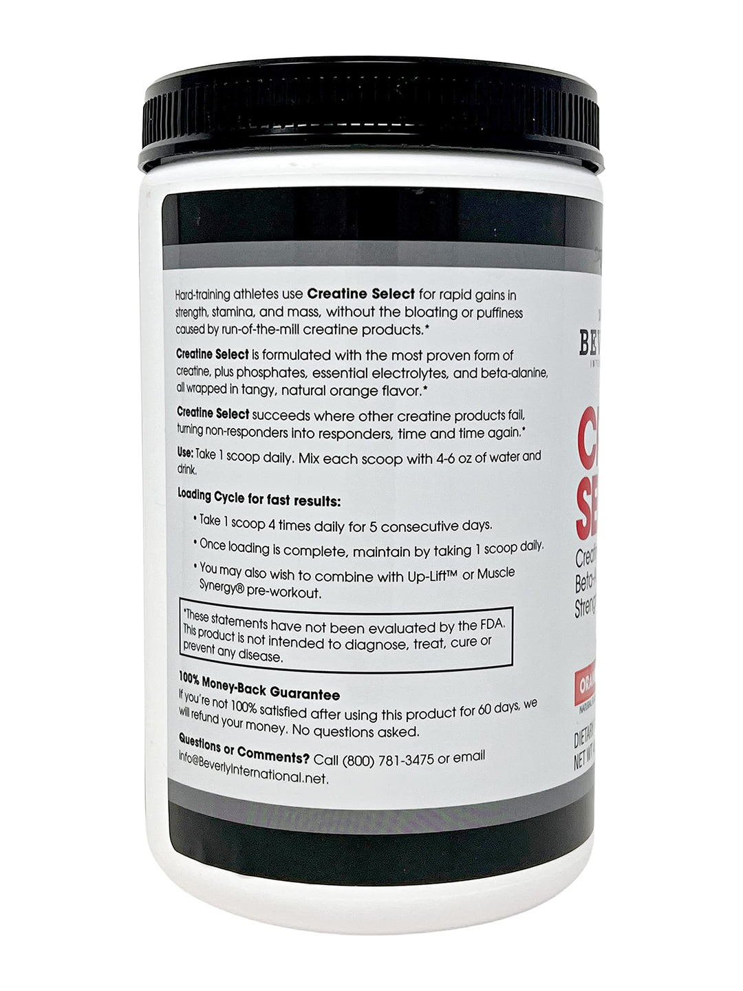 Creatine Select with Phosphates, 40 Servings. A Fail-Proof Creatine Monohydrate Formula. Boost Muscle Size, Strength, Endurance and Recovery. for Men and Women. Tastes Like Tang