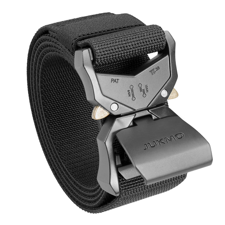 Tactical Belt, Military Style Rigger 1.5 Inches Nylon Webbing Belt with Heavy-Duty Quick-Release Buckle (Black, Small)
