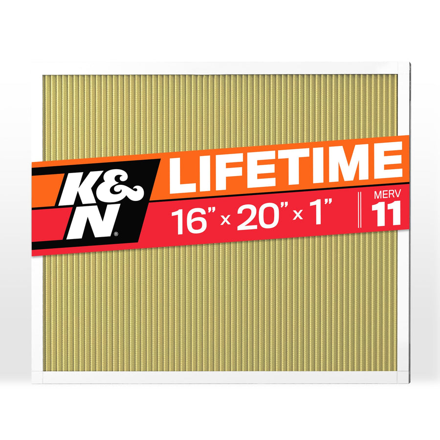 K&N 16x20x1 HVAC Furnace Air Filter, Lasts a Lifeti