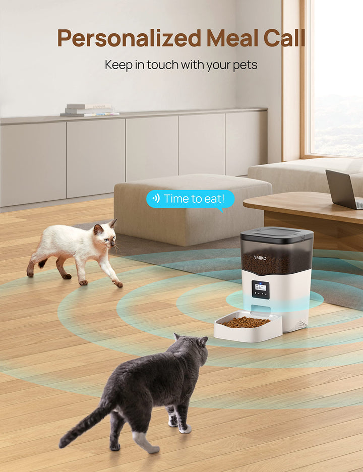 Ymiko Automatic Cat Feeder, Automatic Cat Food Dispense