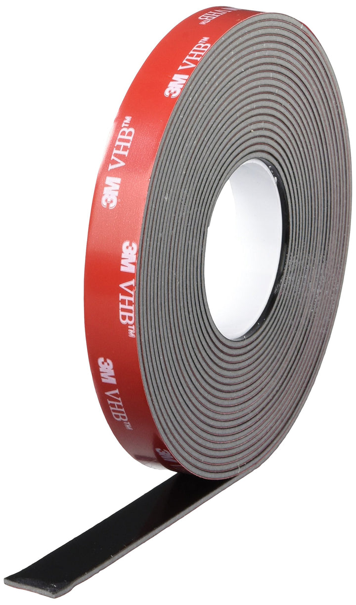 3M 1/2-5-4979F VHB Tape 4919F, 0.5 Wide, 5 yd. Length, Black