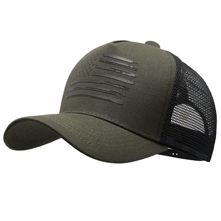 Baseball Cap American Flag Trucker Hat for Men Women 3D Embossed Logo Adjustable Outdoor Mesh Snapback Hat
