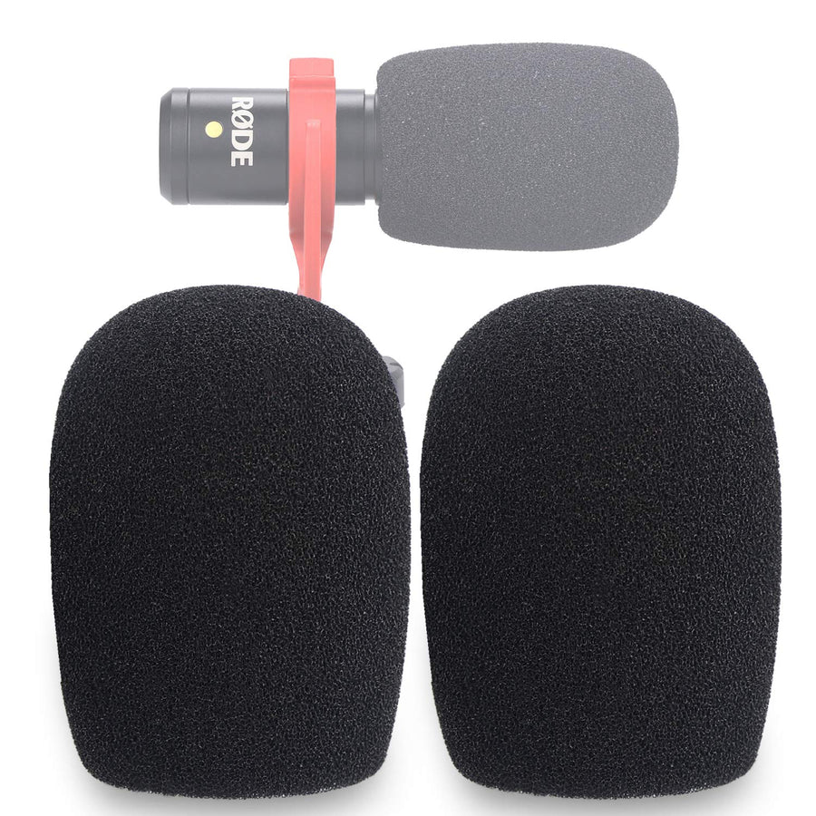VideoMicro Windscreen Foam Cover, Windscreen Pop Filter for Rode VideoMicro Me Mini-Shotgun Microphone (2 PACK)