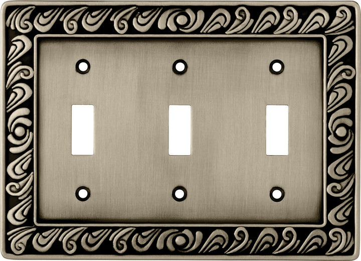 Franklin Brass Paisley Wall Plate, Brushed Satin Pewter