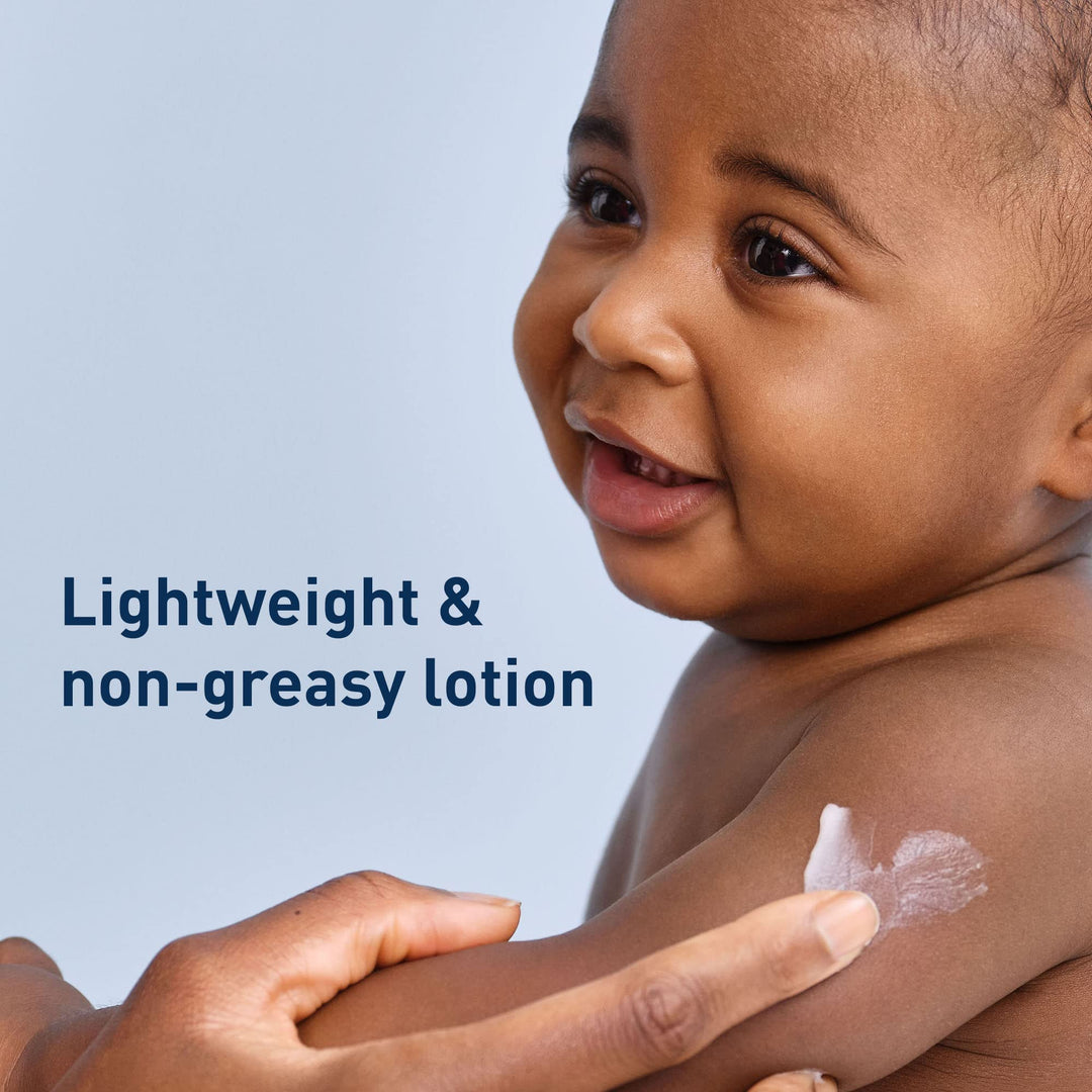 CeraVe Baby Lotion | Gentle Baby Skin Care with Ceramides, Niacinamide & Vitamin E | Fragrance, Paraben, Dye & Phthalates Free | Lightweight Baby Moisturizer | 8 Ounce | Packaging May Vary