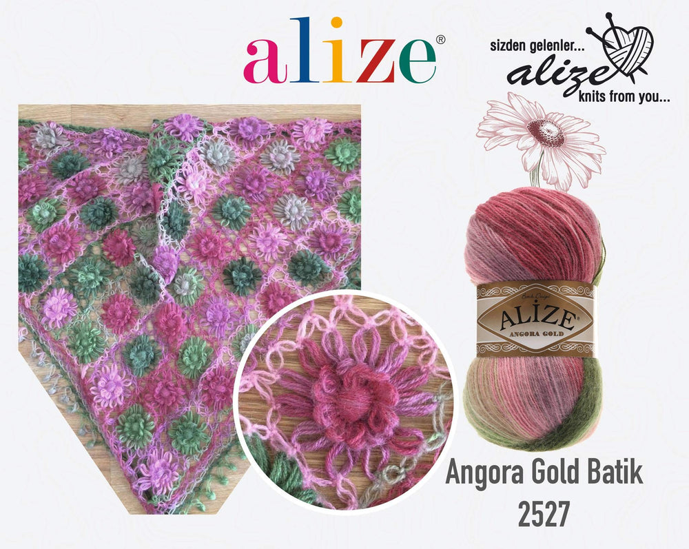 Alize Angora Gold Batik Yarn 20% Wool 80% Acrylic Lot o