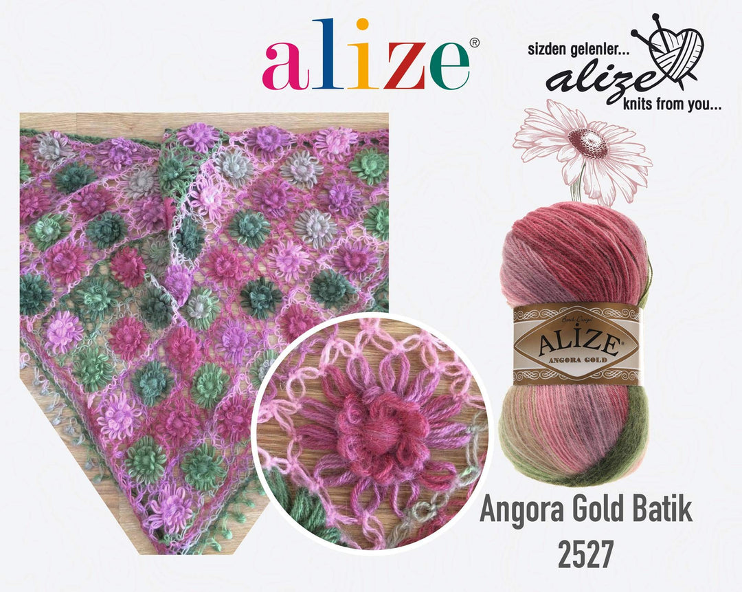 Alize Angora Gold Batik Yarn 20% Wool 80% Acrylic Lot o