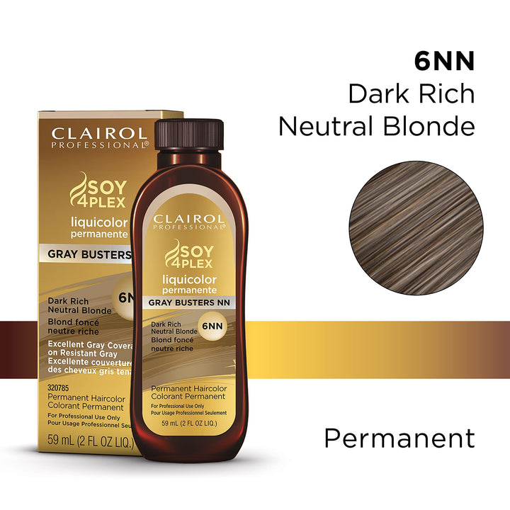 Permanent Liquicolor for Hair, 6nn Dark Neutral Blonde, 2 Fl Oz