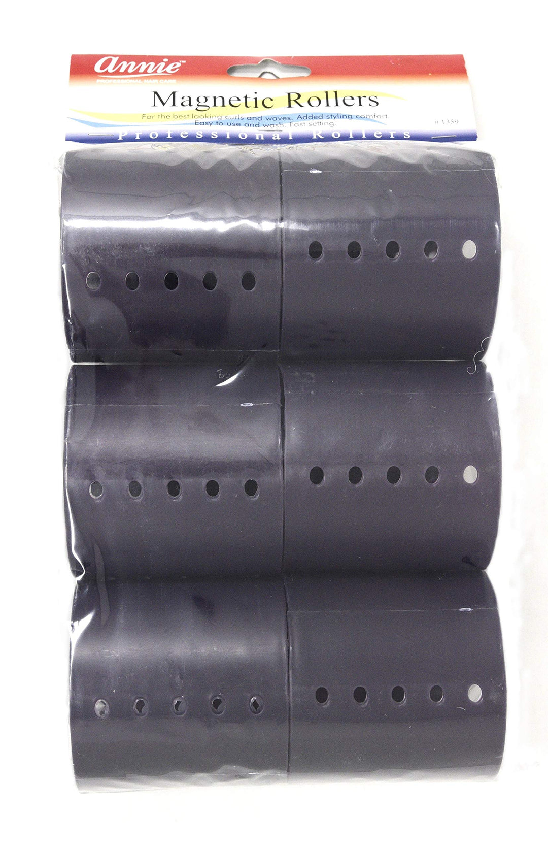 Magnetic Rollers 6 Count Purple 3 #1359