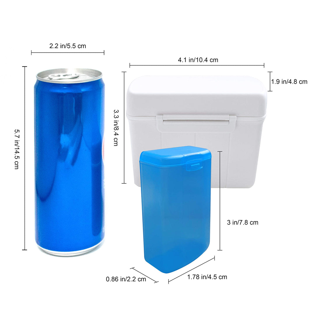 QCEED Lightproof Pill Box, 4 BPA-Free Pill Cases, Porta