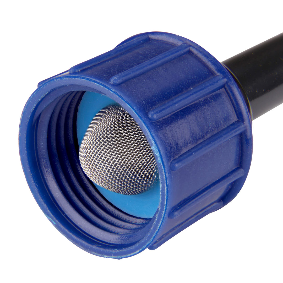 R325CB Compression Swivel Adaptor with Washer, Connects 1/4 Inch Tubing or Dripline to 3/4 Inch MHT Hose Bibb or Garden Hose, Black