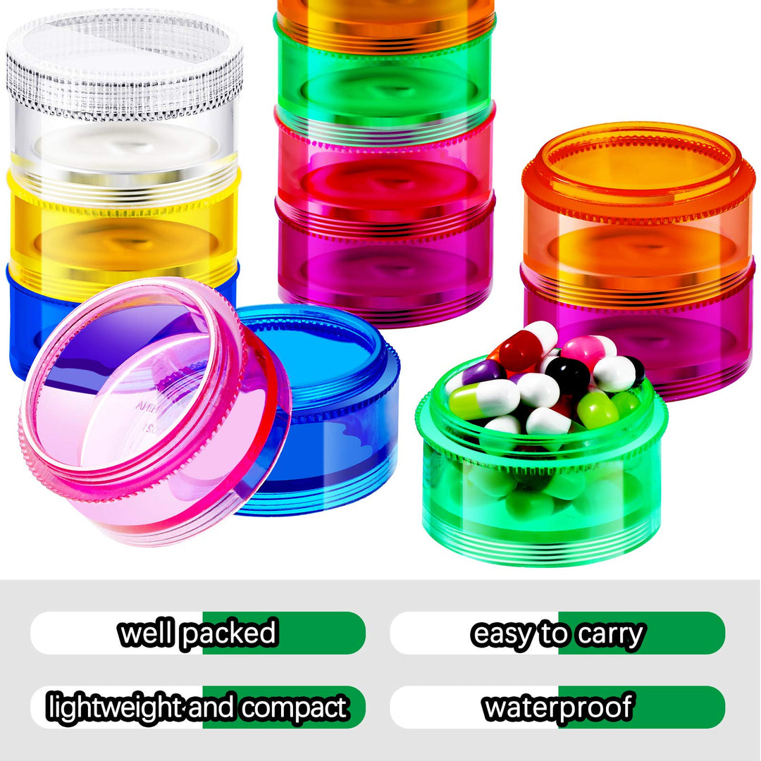 Sieral 7 Day Stackable Pill Organizer Case Vitamin Hold