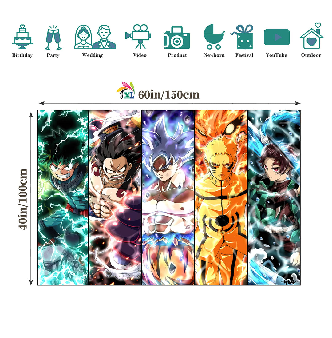 Anime Tapestry For Room Aesthetic Anime Wall Art Naruto Tapestry Demon Slayer Tapestry Wall Hanging Decor Boys Room Decor For Bedroom Living Room 60x40 Inches