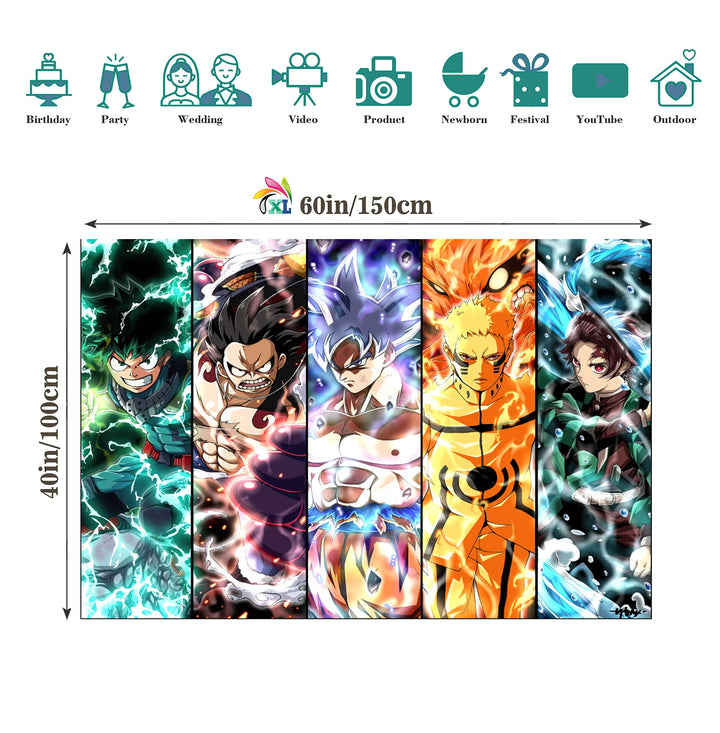 Anime Tapestry For Room Aesthetic Anime Wall Art Naruto Tapestry Demon Slayer Tapestry Wall Hanging Decor Boys Room Decor For Bedroom Living Room 60x40 Inches