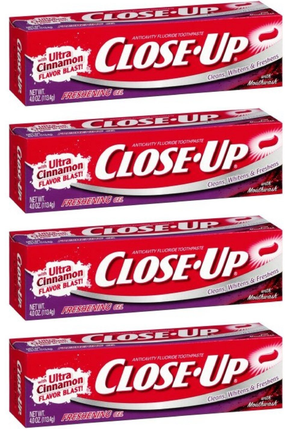 Close-up Toothpaste, Refreshing Red Gel, Anticavity Flu