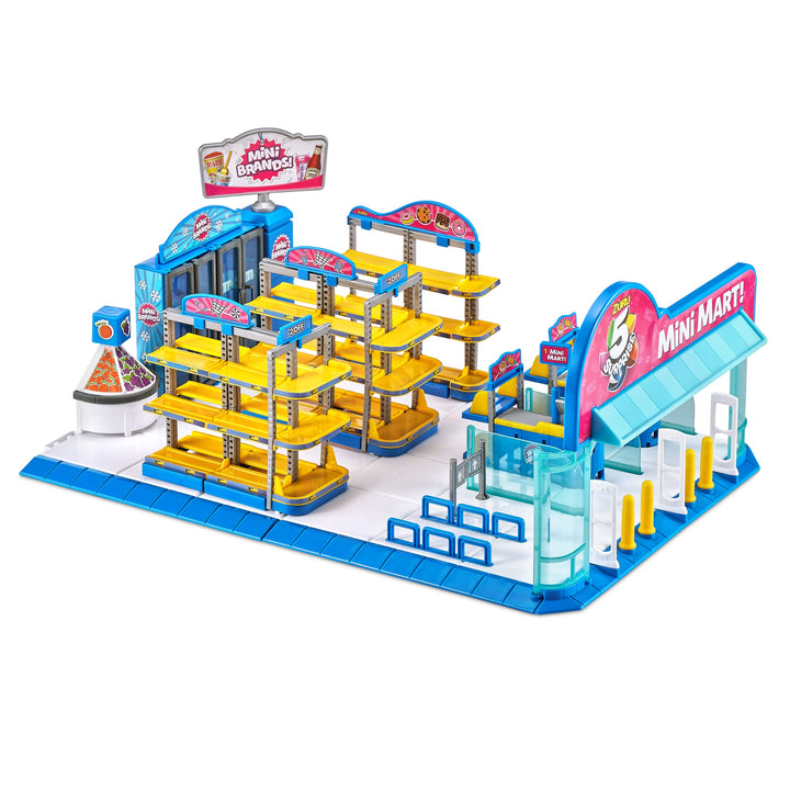 Mini Brands Mini Mart Playset Series 3 by ZURU with 5 Exclusive Mystery Mini Brands, Store and Display Your Mini Collectibles Collection!