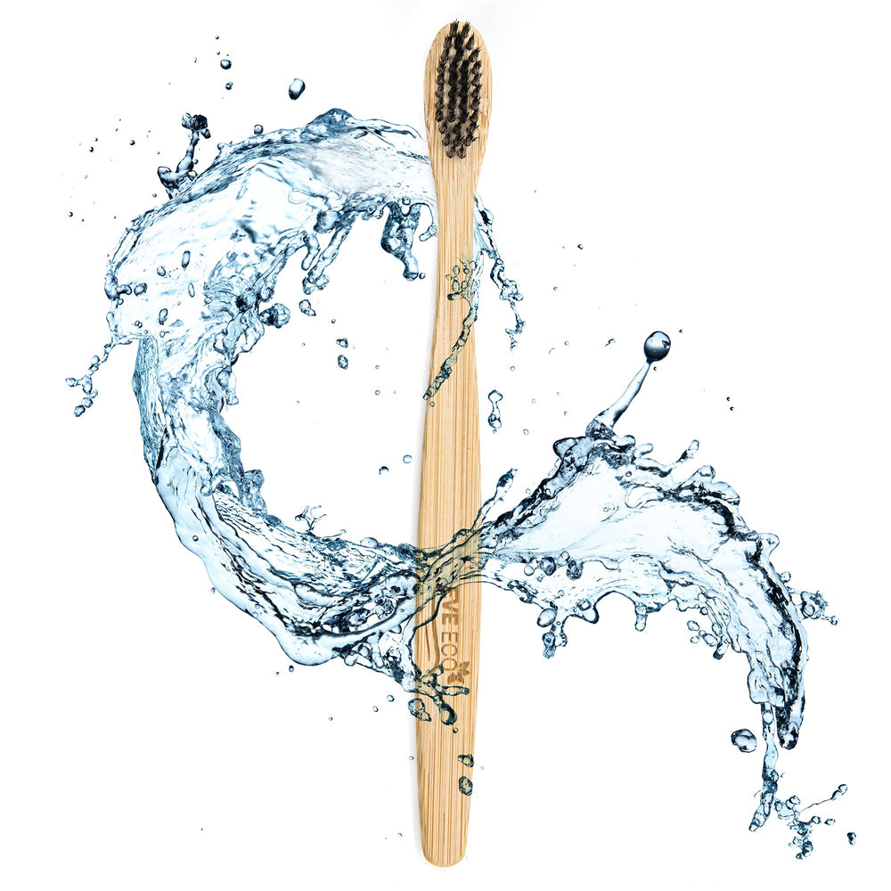 Wood Toothbrush Bamboo | Vegan Charcoal Soft bristles f