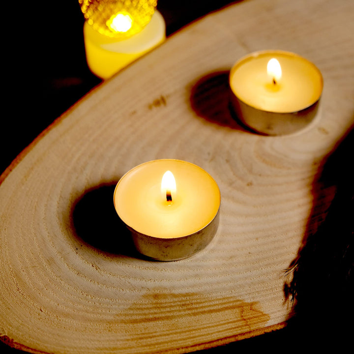 The Biggest Impact – Vanilla Scented 10 Pack Tealight Candles Have a Burning Time of 4 Hours, are Smokeless and Long Lasting, Home Decorative