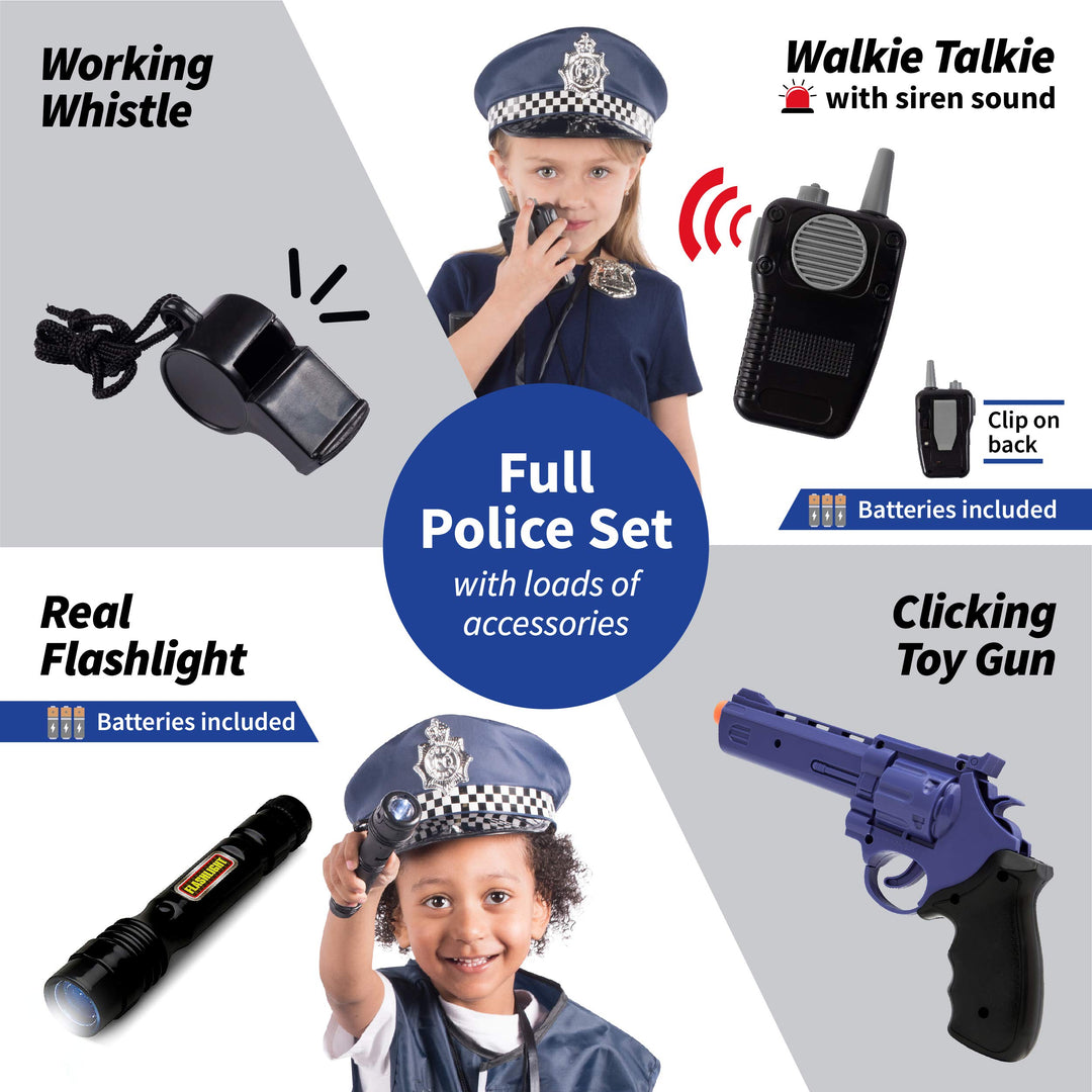Police Costume For Kids &amp; Police Toys For Kids Ages 3-7 (Police Toys with Vest)