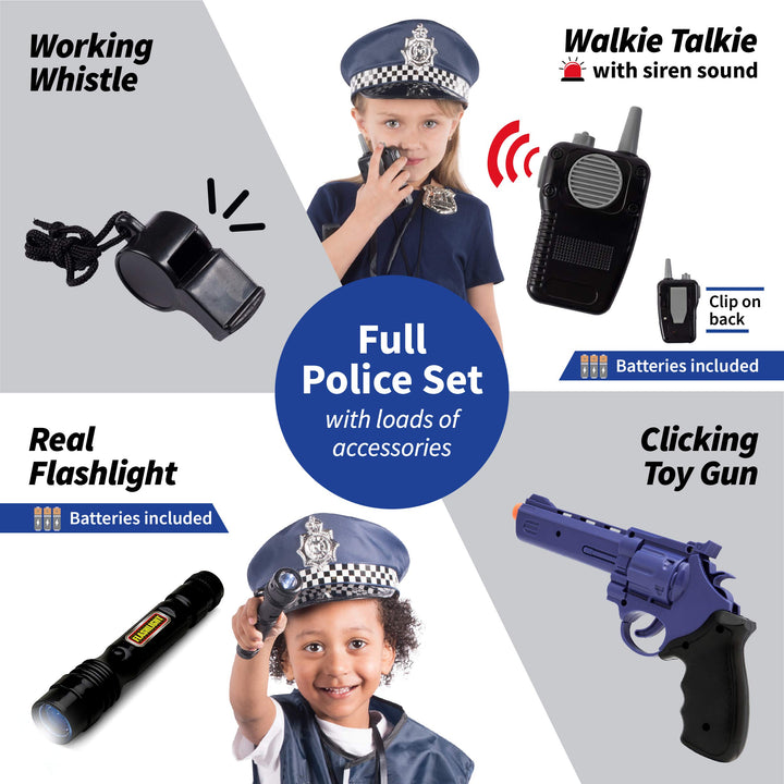 Police Costume For Kids &amp; Police Toys For Kids Ages 3-7 (Police Toys with Vest)