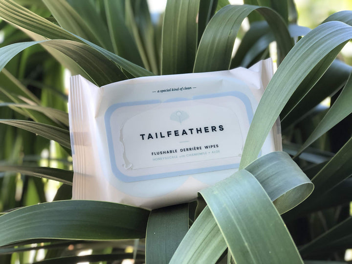 Tailfeathers (Honeysuckle) biodegradable flushable wipe